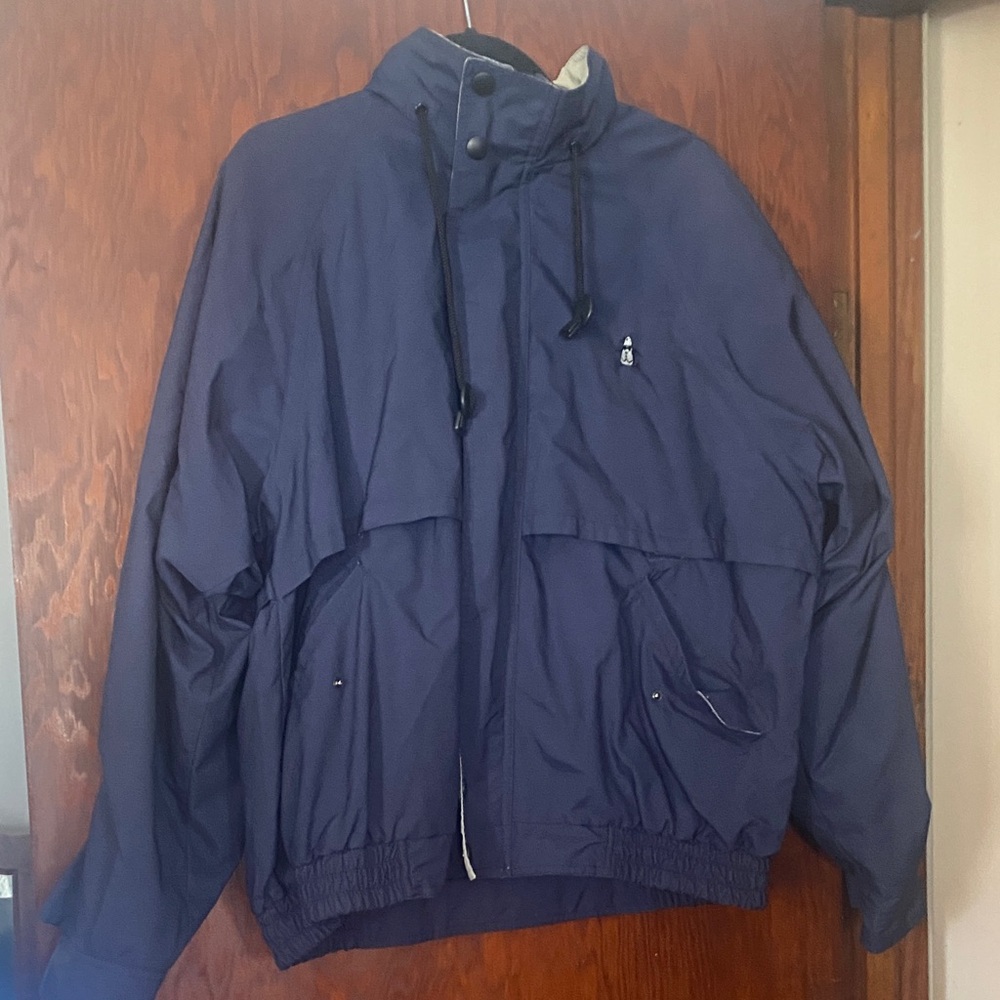 Munsingwear Navy Blue Rain Jacket - Classic Penguin Logo